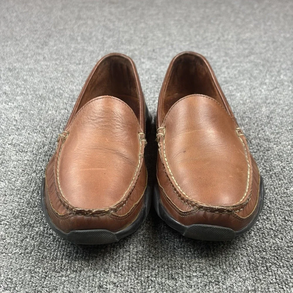 Allen Edmonds Boulder Leather Slip On Driving Loafers Men's Sz 9.5 D Brown Shoes